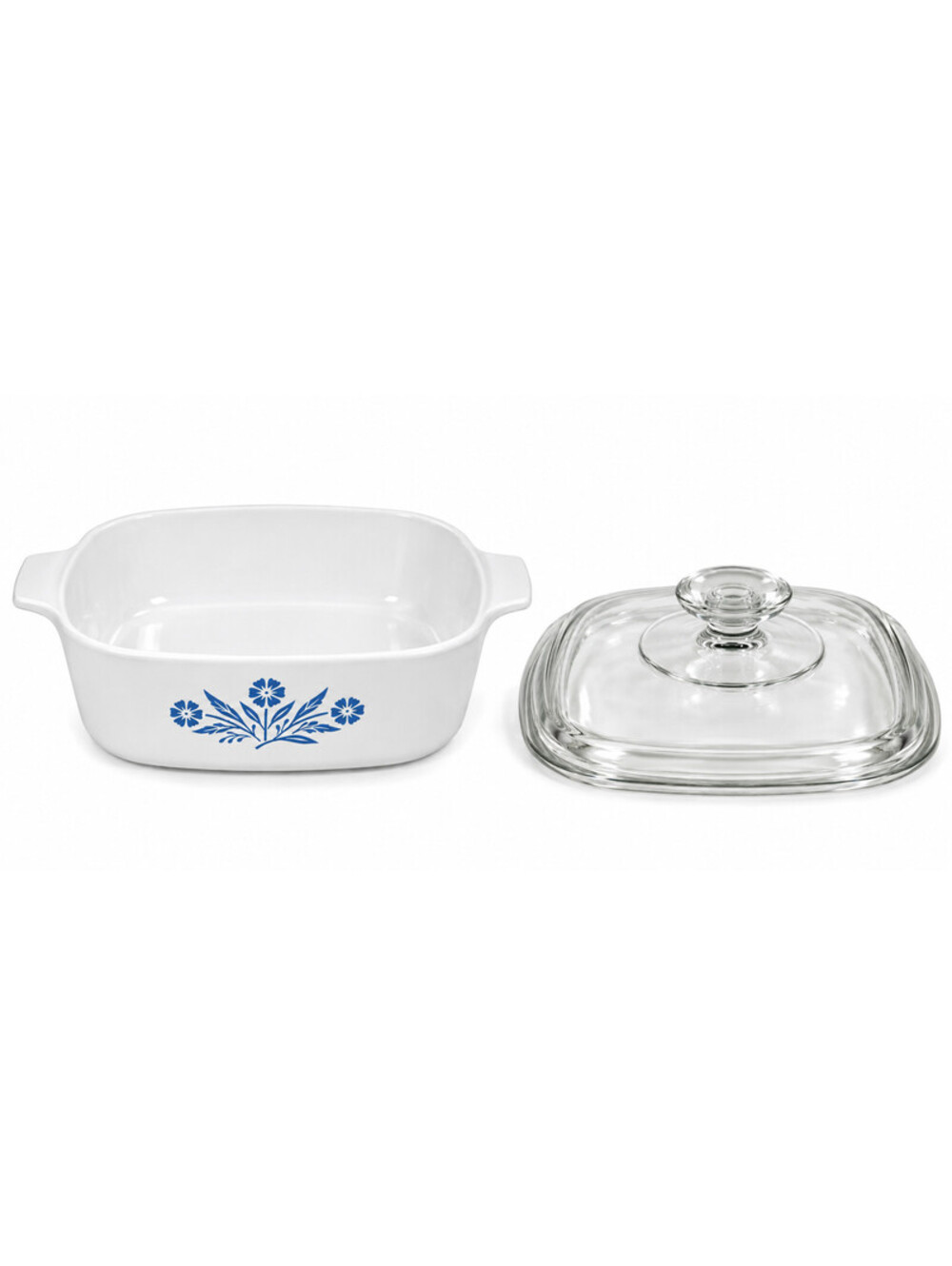Vintage Corning Ware Blue Cornflower A-1-B 1 Qt Casserole A-7-C Glass Lid